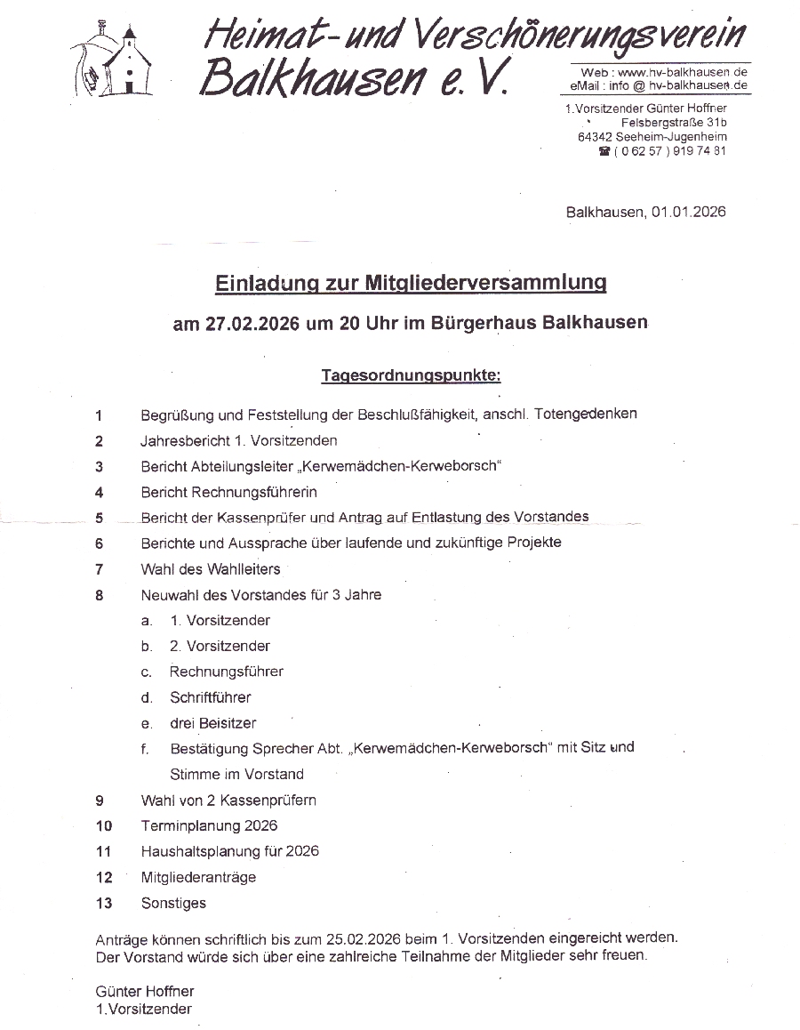 Mitgliederversammlung